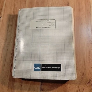 Watkins Johnson Instruction Manual WJ-8718 Series HF Receiver service - Zdjęcie 1 z 8