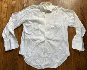 Vintage 1930er Manhattan Smokinghemd Herren Größe 15,5 33 französische Manschette Latzhose vorne - Bild 1 von 10