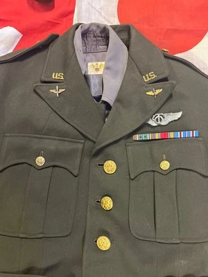 WW2 U.S. Army Air Force Uniform AF Patch Medal Wings Pilot Technical Observer - Image 1 of 4