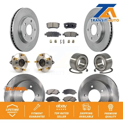 Front Rear Hub Bearing Disc Brake Rotor And Pad Kit (10Pc) For Mitsubishi Lancer - Image 1 of 4