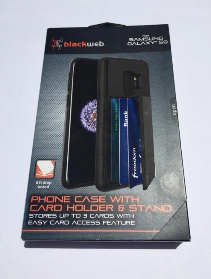 Funda de teléfono para Samsung Galaxy S9 con tarjetero y soporte Blackweb Foto 1 de 4