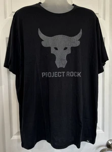 Camiseta Under Armour UA Para Hombre 3XL Project Rock Payoff Bull Negra Calce Suelto - Imagen 1 de 8