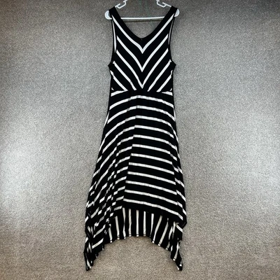 Vestido para mujer Lane Bryant talla 14/16 negro blanco sin mangas pulóver a rayas Foto 1 de 4