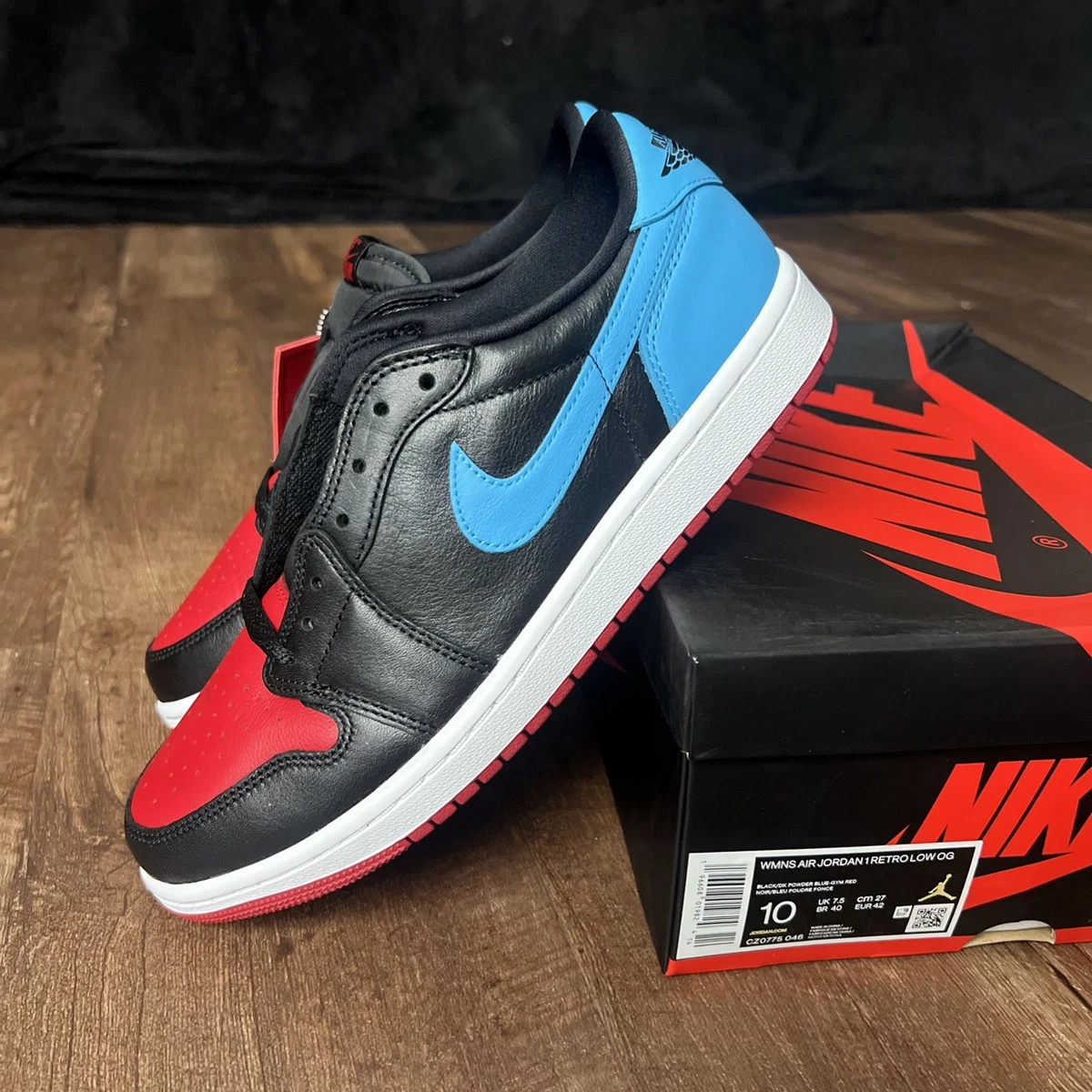 Jordan 1 Retro OG Low NC to Chi W for sale | eBay