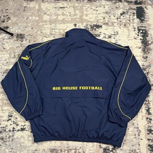 Veste coupe-vent vintage Université du Michigan PUMA 2XL années 90 BIG HOUSE FOOTBALL - Photo 1/11