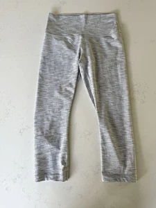 Leggings Cortos Lululemon Ignite - Gris/Blanco - Estilo W6A14S - Mujer Talla 8 - Imagen 1 de 10