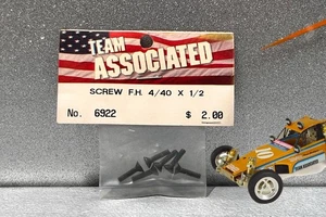 Team Associated RC10 1:10 Flat Head Screws 4-40 x 1/2in #6922 FACTORY SEALED NEW - Picture 1 of 2