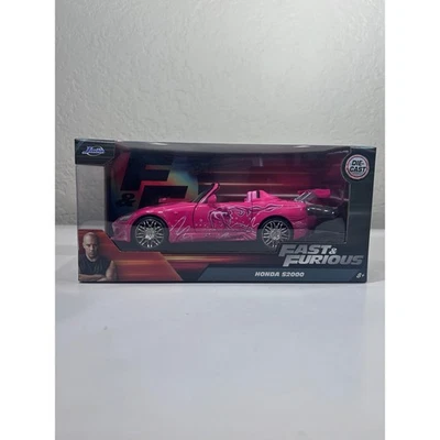 Jada Toys Fast & Furious 本田 S2000 压铸粉红色汽车 1: 24 比例全新带盒 — 第 1/4 张图片