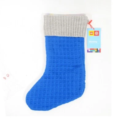 Lego Collection x Target Christmas Stocking Sweater Knit Color Bumpy Blue 20" - Image 1 of 4