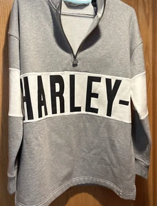 Harley Davidson Sweatshirt Damen XL Large Pullover 1/4 Zip Streetwear Neu mit Etikett - Bild 1 von 11