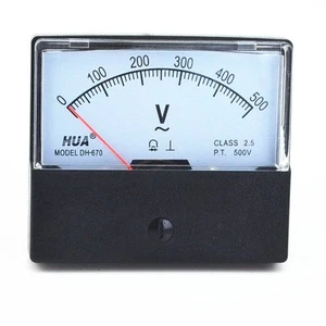 AC 0-500V Analog Panel Meter voltmeter Gauge DH-670 - Imagen 1 de 3