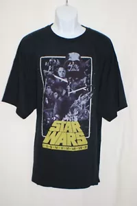 Disney Star Wars Saga Adult T-shirt Sz XXL Black Short Sleeve Crew Neck NEW - Picture 1 of 5