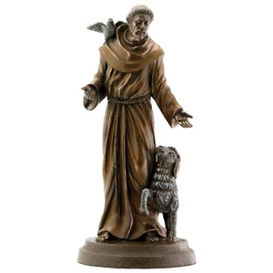 Saint Francis Bronze Religious Christian Catholic Statue - Picture 1 of 1