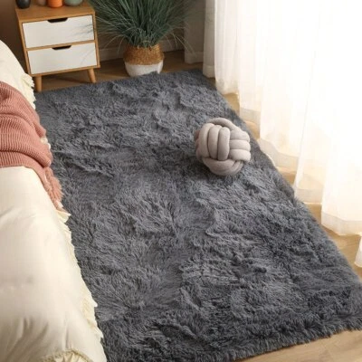 Furry Bedroom Bedside Carpet Fluffy Rug Decoration Lounge Rugs Plush Floor Mat - Image 1 of 4