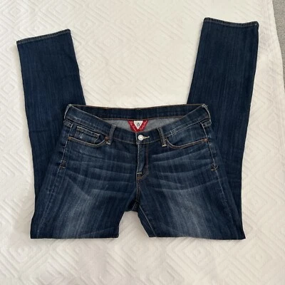 Pantalones de mezclilla para mujer Lucky Brand 6 28 Zoe bolsillos rectos bordados tiro bajo elásticos Foto 1 de 4