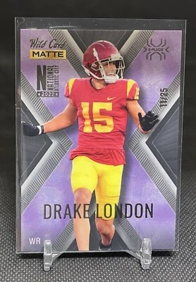 2022 Wild Card Matte National Promo Drake London Purple X-Plode /25  #MXPN-11 - Image 1 of 2