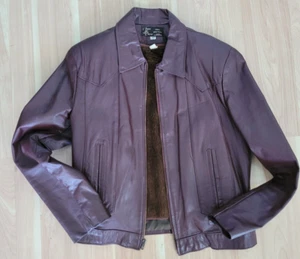 Vintage 70er Jahre Jean Pierre Damen Lederjacke Motorrad Biker Gr. 40 Reißverschlussfutter - Bild 1 von 8