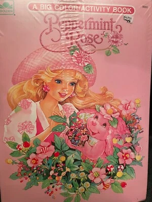 Peppermint Rose 63 Pc Puzzle & Coloring Book w/Crayons Sealed 1992 New - Image 1 of 2