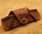 hand made real leather glasses case