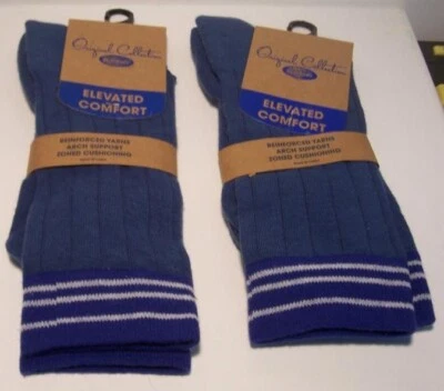 Lote de 2 PARES = Calcetines informales cómodos elevados Dr. Scholl’s - Azules - Talla única Foto 1 de 3