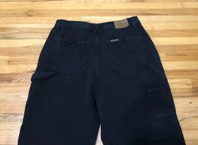 Vintage Calvin Klein Carpenter Y2k Jeans Women's 20 Black Dark Wash 5-Pockets - Image 1 of 4