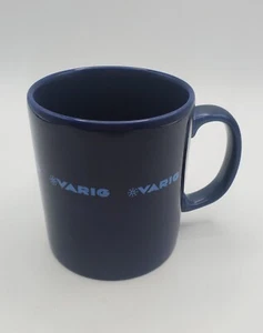 Vintage VARIG Airlines Kaffeebecher blau Logo Design Coloroll Kilncraft England - Bild 1 von 10