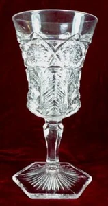 Cambridge Inverted Feather Goblet 2651 Clear Glass 1907 EAPG Line Antique #125 - Picture 1 of 8