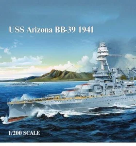 Trombettiera 1/200 03701 USS BB-39 Arizona Warship 1941 Kit Nave Statica - Foto 1 di 6