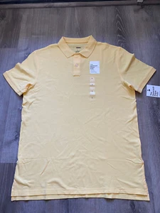 Nueva con etiquetas Camisa Polo Tejida Sonoma para Hombre con Cuello Amarillo Flor Suave Elastizada Talla Grande - Imagen 1 de 6