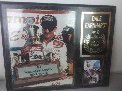 Dale Earnhardt #3 The Intimidator Marble Base Plaque 15x12" Cover