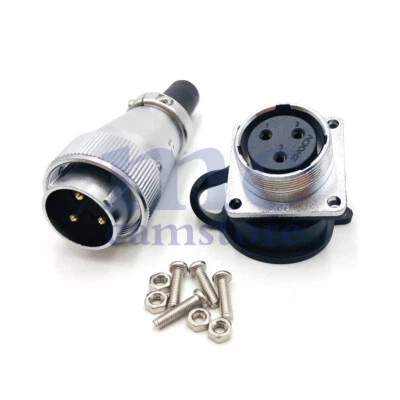 WS24 25A 3 Pin Waterproof Connector Aviation Plug Socket,Wire Cable Connector - Image 1 of 4