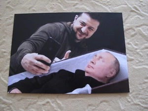 Zelensky putin Propaganda  War 2022 postcard Zelenskiy - Picture 1 of 2