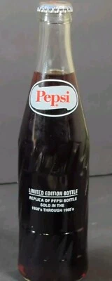 Vintage Full Replica Pepsi Cola Bottle Limited Edition 50s 60s Retro Style  - Image 1 of 4