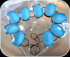 paraiba oval Cut Gemstone Dazzling Bracelet Women 14k antique gold filled