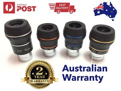 4 x Dual ED 1.25" eyepiece for telescope - Choose your Focal Length! Flat field - image 1 of 4