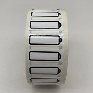 (25er-Pack) Leere Batterie Symbol Etikett Aufkleber 9/16" x 1-1/2" - Bild 1 von 12