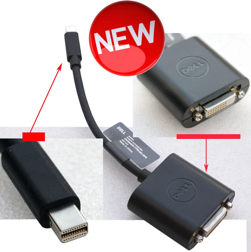 Dell Mini Displayport DVI-D Adapter 0XCGV4 Thinkpad P70 P50 T460s X1 Yoga V176 - Image 1 of 1