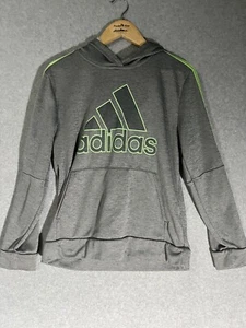 Adidas Hoodie Youth Large 14/16 Gray Polyester w/Pockets - Picture 1 of 8