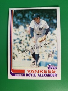 1982 Topps Doyle Alexander UER #1T New York Yankees