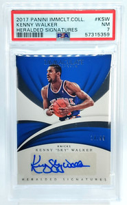 /99 Kenny Sky Walker AUTO POP 1 PSA 7 Autograph 2017-18 Immaculate INK KNICKS