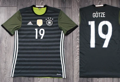 GERMANY 2016/17 EURO AWAY FOOTBALL SHIRT JERSEY TRIKOT ADIDAS MARIO GOTZE SZ M - Image 1 of 4