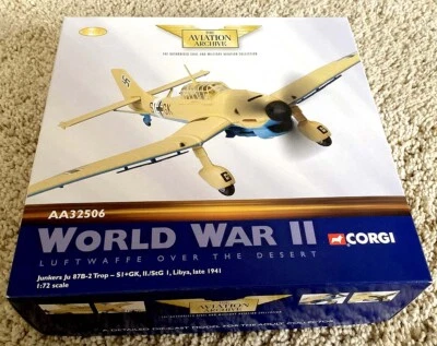 Corgi AA32506 1/72 Junkers Stuka Trop Libiya Diecast Air plane - USA Seller - Image 1 of 4