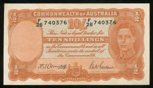 Australia 1942 10 chelines 10/- Armitage/McFarlane Mc21/R13 - extra fino - Imagen 1 de 2