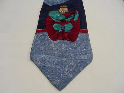 SUPER GUY! - CELEBRATIONS! - HALLMARK - VINTAGE - 100% ITALIAN SILK NECK TIE! - Image 1 of 4