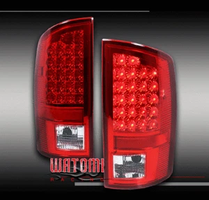FOR 02-06 RAM 1500/03+ 2500/3500 PICKUP LED TAIL BRAKE LIGHTS LAMPS RED/CLEAR - Picture 1 of 4