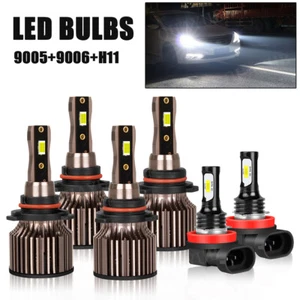 For Buick Rainier 2004-2007 9005+9006+H11 LED Headlight Hi/Low+Fog Lights Bulbs - Picture 1 of 18