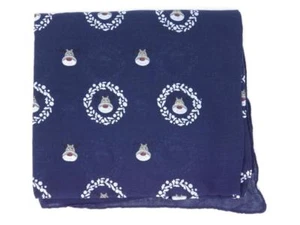 RUDOLPH THE RED NOSE REINDEER WITH HOLLY WREATHS BLUE SCARF / SHAWL - Picture 1 of 1