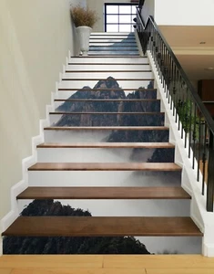 3D Mountain Fog 138NA Stair Risers Decoration Photo Mural Decal Wallpaper Fay - Imagen 1 de 5