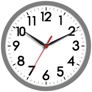 Wall Clock 8 Inch Silent Non-Ticking Modern Clocks Battery Operated - Analog ... - Picture 1 of 9