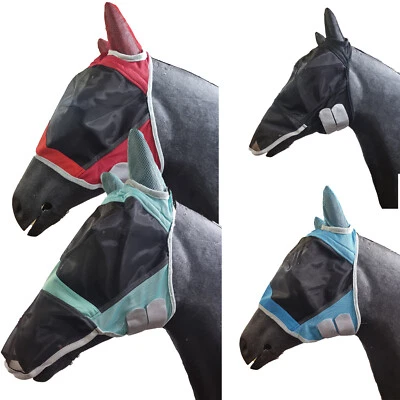 Horse Masters Super Comfort Fly Mask Elasticity Mask with Ears UV Protection - Image 1 of 3